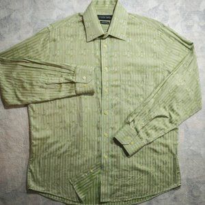 Horst Dusseldorf Easy-Care Shiny Green Button-Down